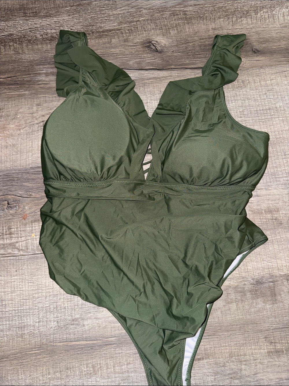 Cupshe One-Piece Swimsuit in Olive Green